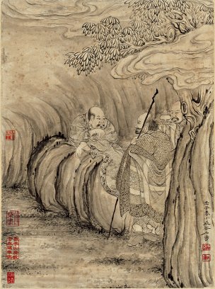 清 石涛 百页罗汉册页79-ok 25x35[宗教]