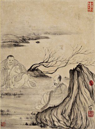 清 石涛 百页罗汉册页90-ok 25x35[宗教]