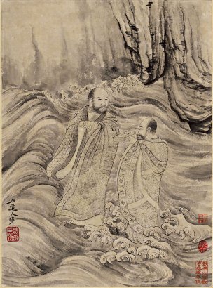 清 石涛 百页罗汉册页81-ok 25x35[宗教]