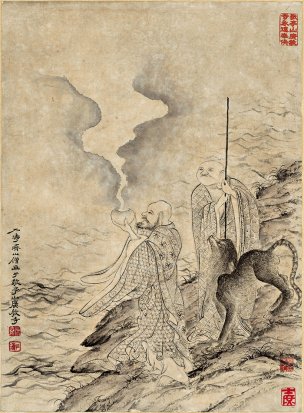 清 石涛 百页罗汉册页98-ok 25x35[宗教]