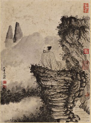 清 石涛 百页罗汉册页89-ok 25x35[宗教]