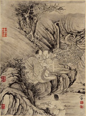 清 石涛 百页罗汉册页80-ok 25x35[宗教]