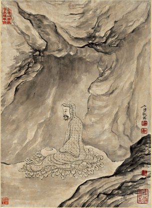清 石涛 百页罗汉册页76-ok 25x35[宗教]