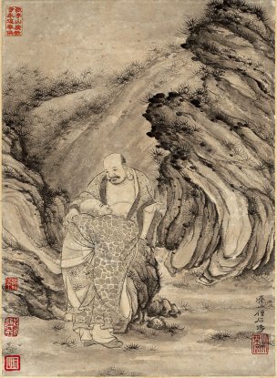 清 石涛 百页罗汉册页99-ok 25x35[宗教]