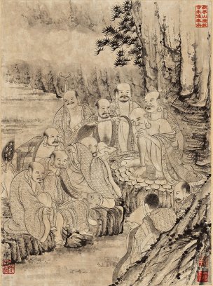清 石涛 百页罗汉册页85-ok 25x35[宗教]