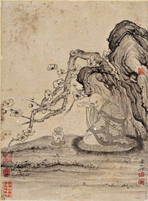 清 石涛 百页罗汉册页62-ok 25x35[宗教]