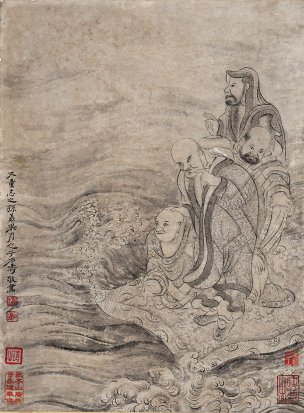 清 石涛 百页罗汉册页61-ok 25x35[宗教]