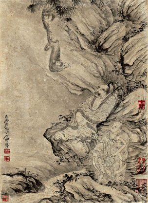 清 石涛 百页罗汉册页67-ok 25x35[宗教]