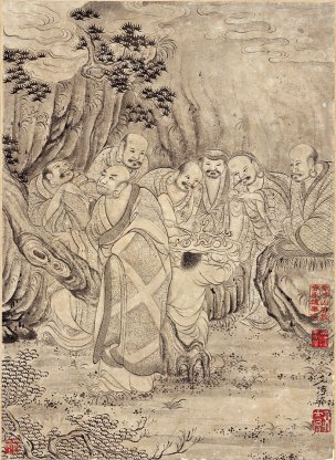 清 石涛 百页罗汉册页63-ok 25x35[宗教]