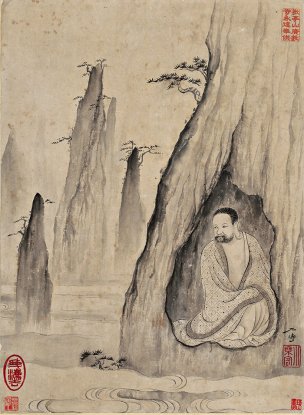 清 石涛 百页罗汉册页65-ok 25x35[宗教]