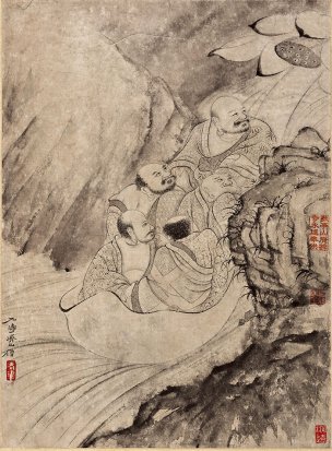 清 石涛 百页罗汉册页92-ok 25x35[宗教]