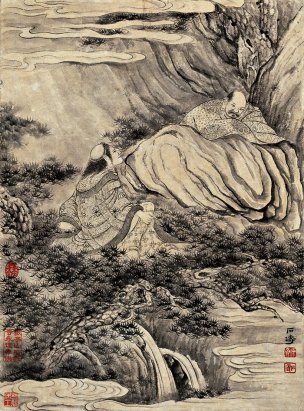 清 石涛 百页罗汉册页30-ok 25x35[宗教]