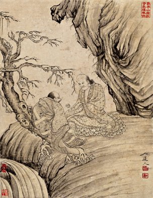 清 石涛 百页罗汉册页27-ok 25x35[宗教]