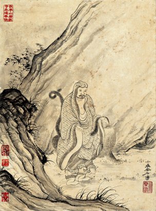 清 石涛 百页罗汉册页23-ok 25x35[宗教]