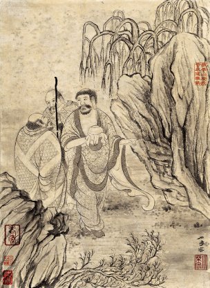 清 石涛 百页罗汉册页10-ok 25x35[宗教]