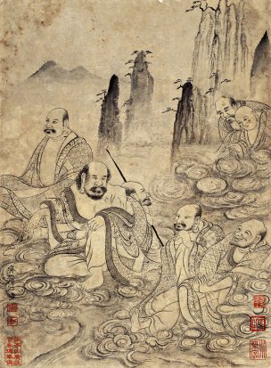 清 石涛 百页罗汉册页12-ok 25x35[宗教]