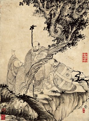 清 石涛 百页罗汉册页01-ok 25x35[宗教]