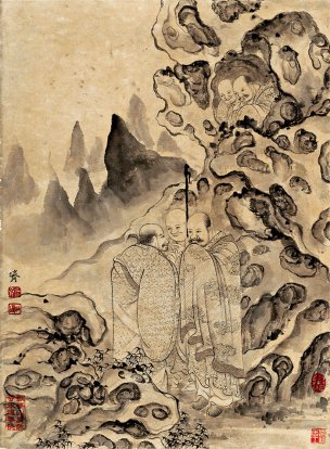 清 石涛 百页罗汉册页04-ok 25x35[宗教] 