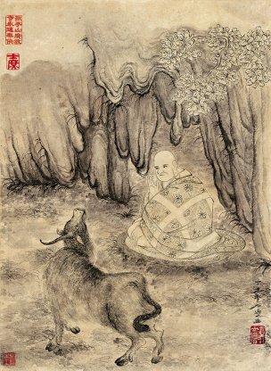 清 石涛 百页罗汉册页05-ok 25x35[宗教] 