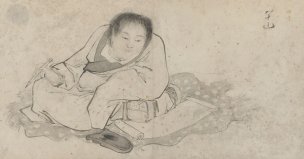 明 张路 神仙图册12 34x18[人物] 