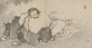 明 张路 神仙图册13 34x18[人物] 