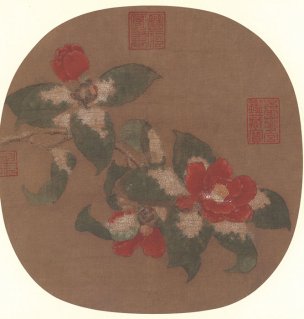 宋 林椿 山茶雪霁[花鸟] 