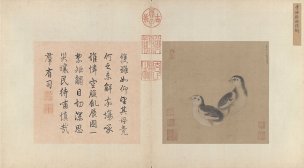 宋 李迪 鸡雏待饲图[花鸟] 