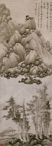 清 龚贤 水墨山水 纸本 58x161[山水] 