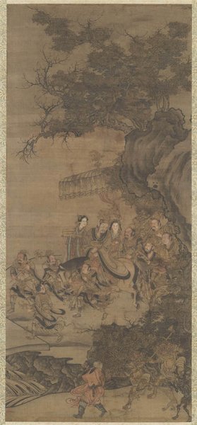 清 金至元 三官图轴之地官图[宗教] 