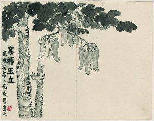 清 金农 杂画册页十二开-6 30x25[花鸟] 