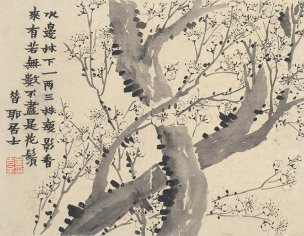 清 金农 梅花图 24X31-2[花鸟] 