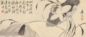 清 边寿民 杂画 莲花 55.77-24.5cm[花鸟] 
