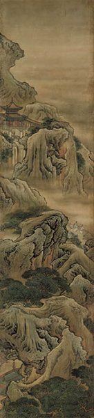 清 袁耀 蓬莱仙境图屏-4 高245cm[山水] 