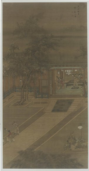 清 袁江 醉归图 59x114[人物] 