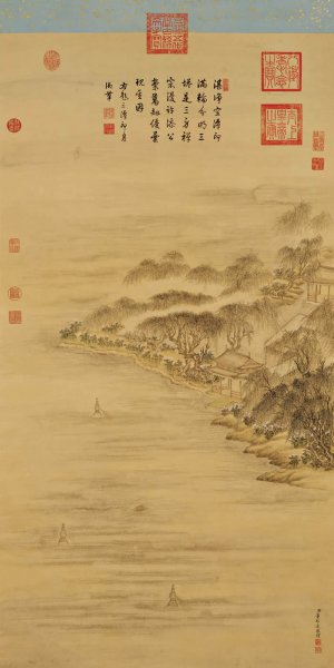 清 董邦达 三潭印月-西湖八景 66.7x133[山水] 