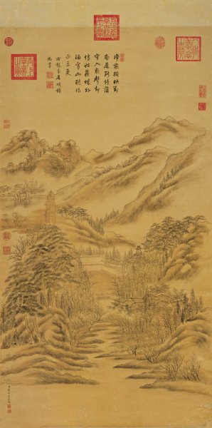 清 董邦达 南屏晚钟-西湖八景 67.6x136[山水] 