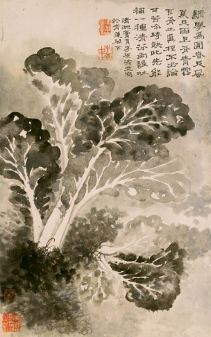 清 石涛 山水花卉册页八开-04-画 32.5x52[花鸟] 
