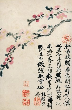 清 石涛 花卉册十二开10 20x31[花鸟] 