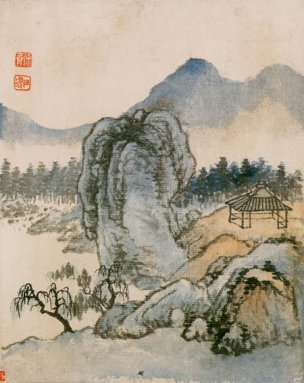 清 石涛 山水册页十开-05 20x23[山水] 