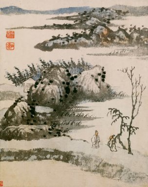 清 石涛 山水册页十开-08 20x23[山水] 