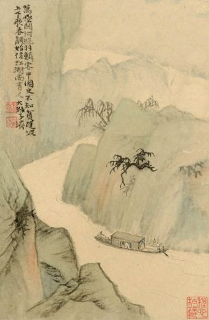 清 石涛 山水冊(一) 20x30[山水] 