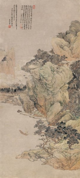 清 王翚 唐寅诗意图125-56cm[山水]