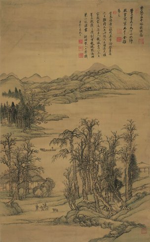 清 王翚 北平冬牧图 61x98.4[山水]