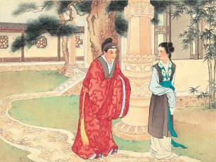 清 王淑晖 西厢记册页十六开03西厢记-闹斋 33x2