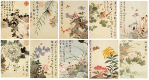 清 王武 花卉册 单页16.5x22[花鸟]