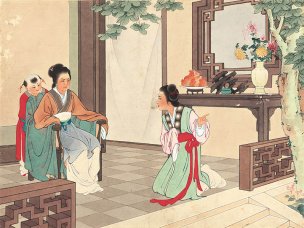 清 王淑晖 西厢记册页十六开15西厢记-拷红 33x2