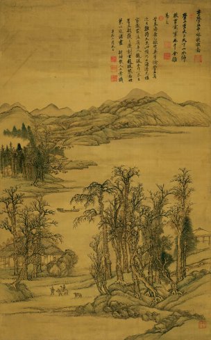 清 王翚 仿古四季山水图4-3hx 51x82[山水]