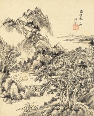 清 王时敏 山水册页十开5 27.2x33.5[山水]
