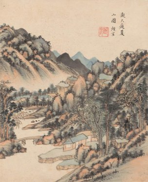 清 王时敏 十桢册页-08-OK 27.3x33.5[山水]