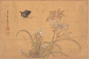 清 王时敏 书画十六开-6 纸本 48x32[花鸟]